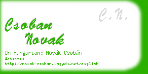 csoban novak business card