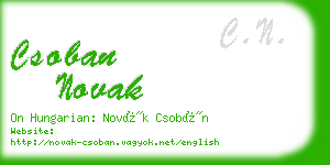 csoban novak business card